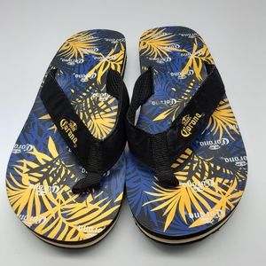 Corona Sandals Blue And Yellow Patterned One Size